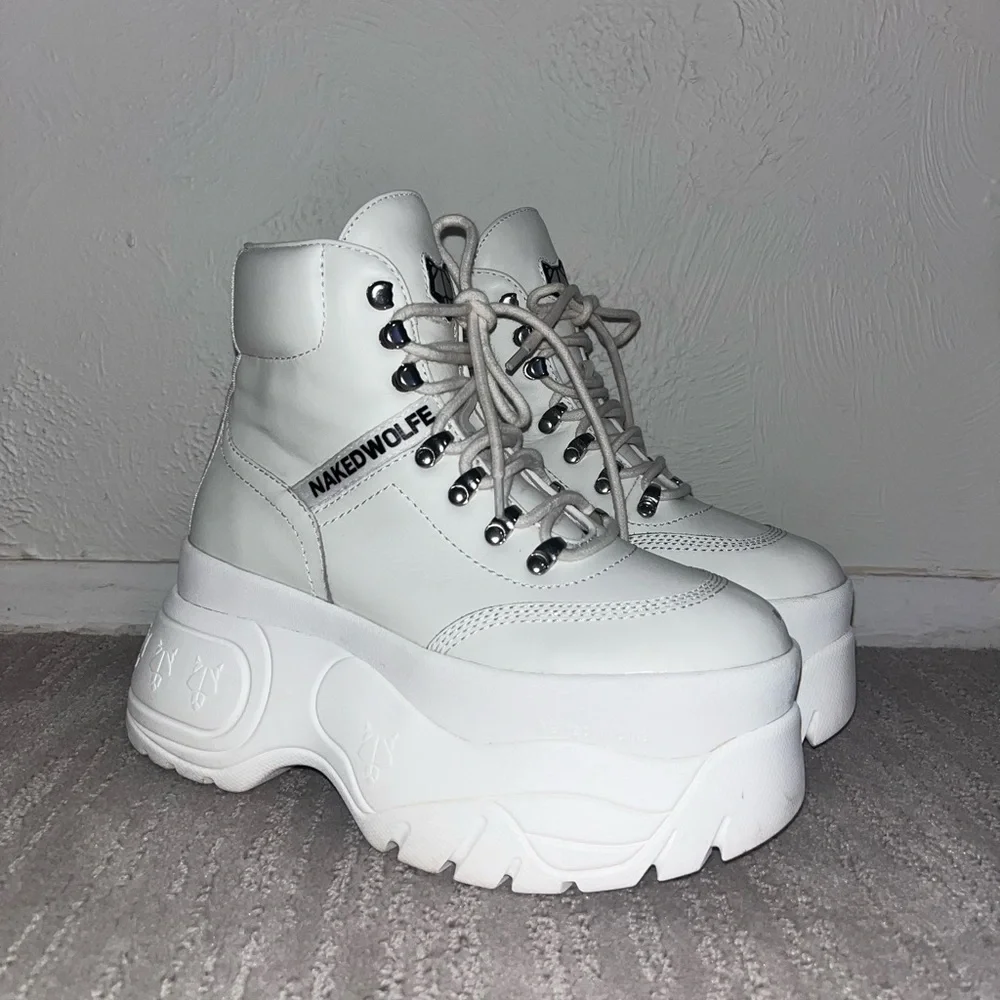 Naked Wolfe | Shoes | Naked Wolfe Spike White Leather | Poshmark